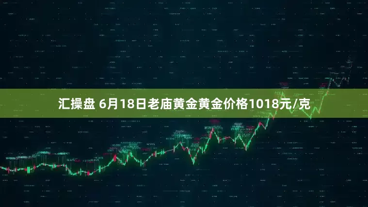 汇操盘 6月18日老庙黄金黄金价格1018元/克